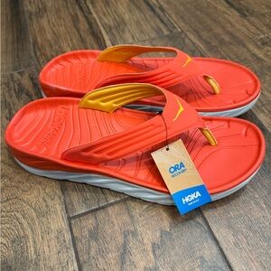 Hoka Ora Recovery Flip  Fiesta Amber Yellow 1099675 FAYW Men's Size 14 New